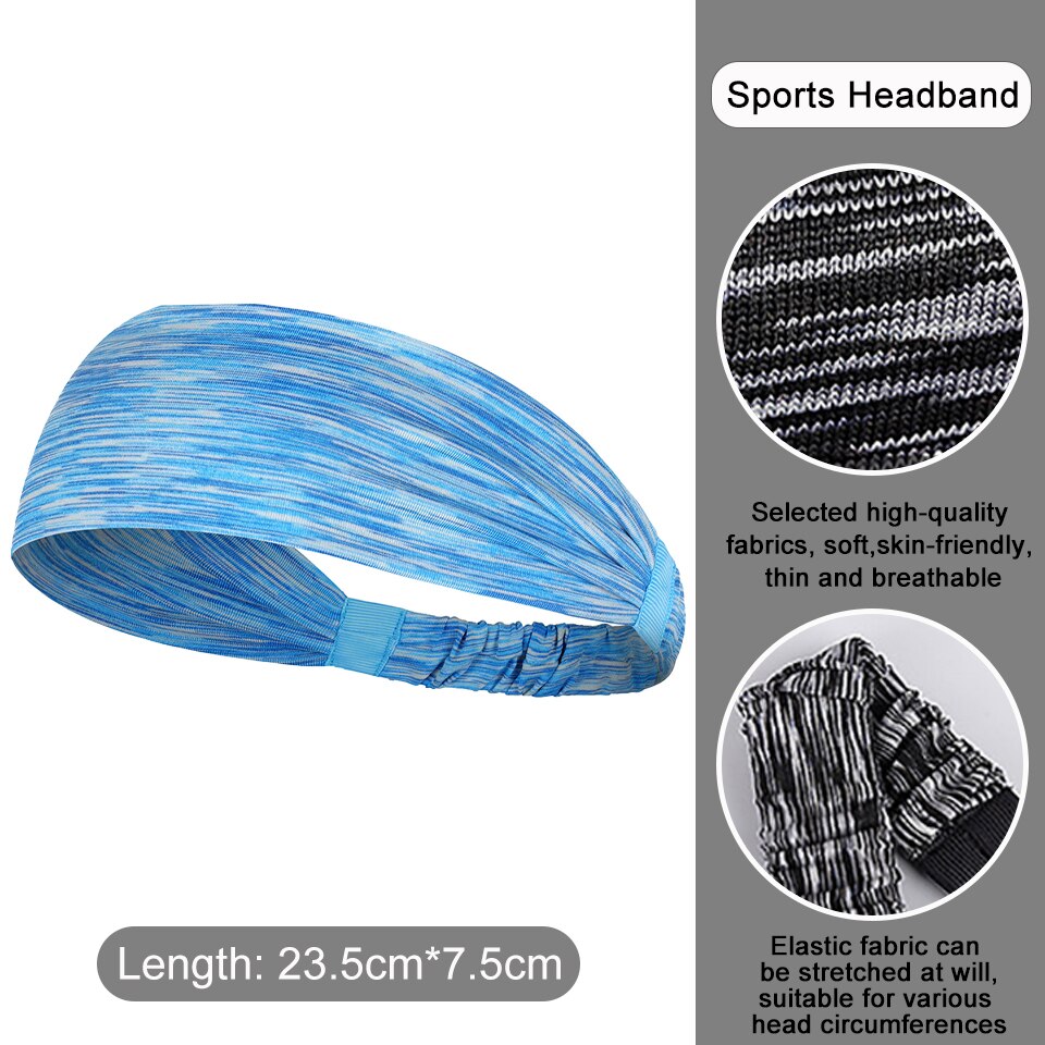 Stirnbänder für Männer Frauen Herren SchweißBand Sport Stirnband Feuchtigkeit Wicking trainieren Schweißbänder Yoga Haar Bands Kopf Schweiß: B 02