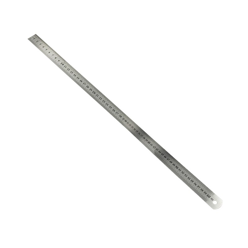 Rustfrit stål 1 stk metrisk stål lineal dobbeltsidet skala metrisk lineal værktøj måleområde layout 15-100 cm: Bredde 60cm