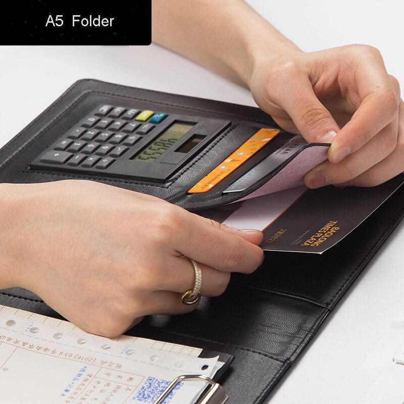 multi-functional A5 filing folder sales business manager contract folder office paper clipboard writing pad notepad calculator