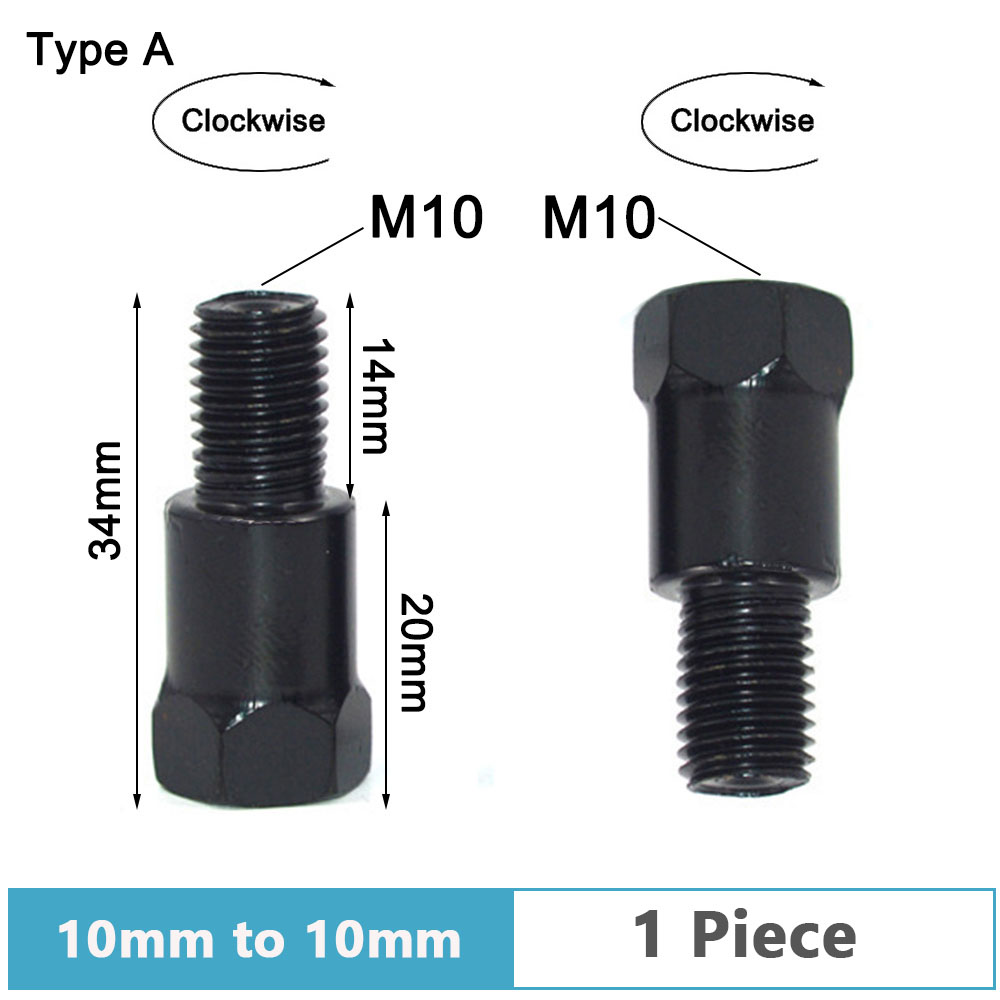 1pc adaptadores de espelho da motocicleta m10 10mm m8 8mm preto prata aço metal parafuso adaptador espelhos retrovisores conversão parafuso rosca: Verde exército