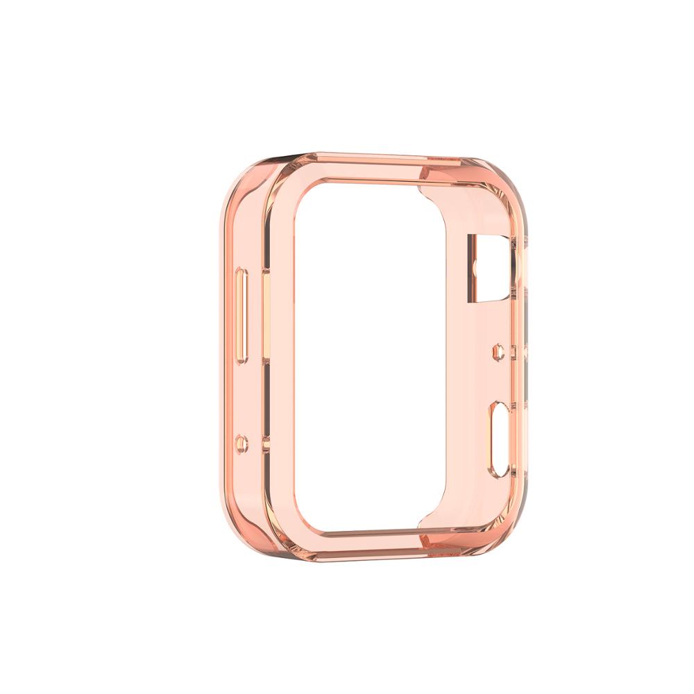 TPU Full surround protection Case For Xiaomi watch Transparent frame Protector Cover Bumper for Mi watch Protective accessories: H powder