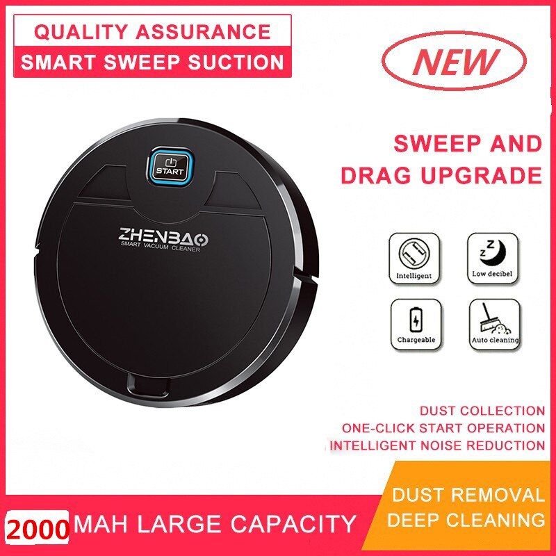 ZB200 Intelligent Floor Cleaning Robot Sweeping Machine Vacuum Cleaner USB Charging Automatic Vacuum Cleaner for Home