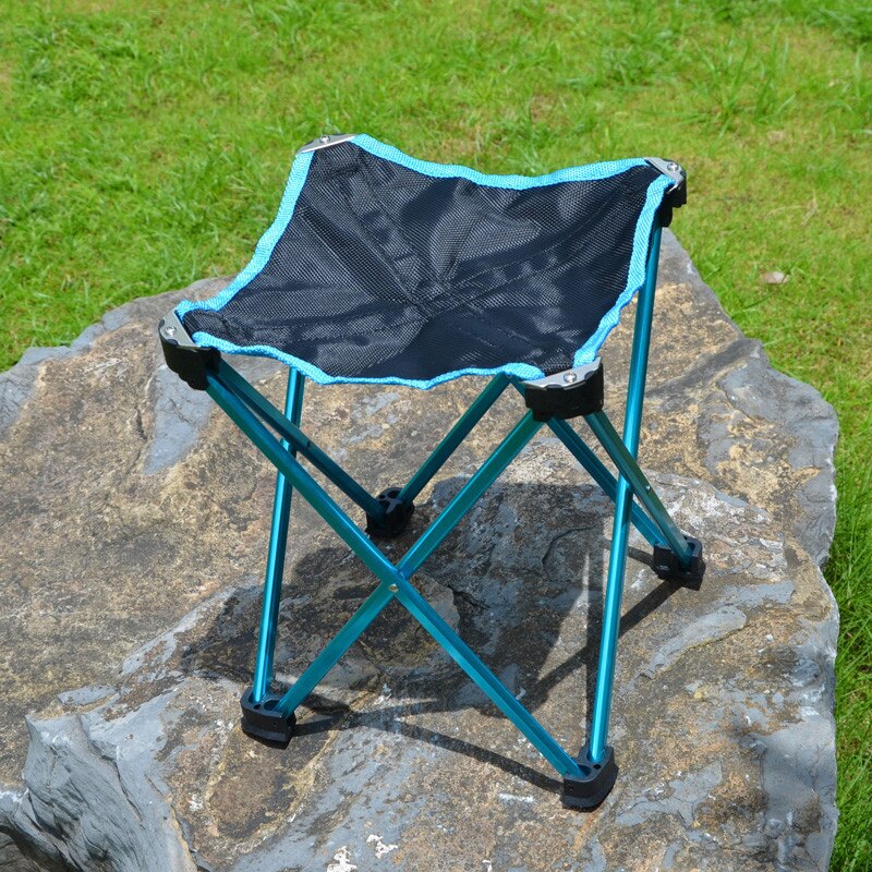 Utomhus campingpall ultralätt aluminium fällbar pall fiskepall multifunktions fyrhörnspall liten häst och trumpet