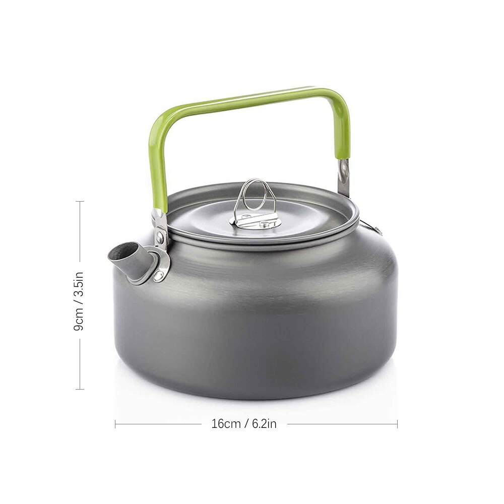 1.6l vattenkokare bärbar ultralätt titainum eller aluminium camping vattenkokare utomhus kaffekanna tekanna hem vandring och picknick: 1.2l aluminium