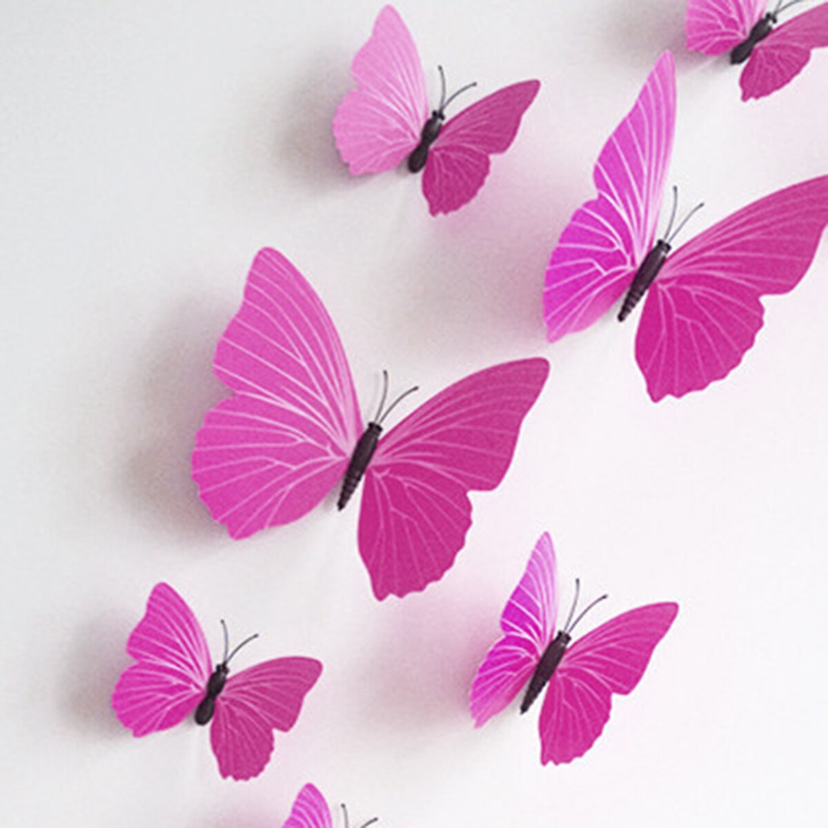 12Pcs Decals The Sticker Stickers On Butterflies Wall Wall Year Home Decorations 3D Butterfly PVC Wallpaper For Living Room: 5A