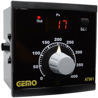 AT961-230VAC-R ; Gemo ON/OFF Temperature Controller with Analog SET 96mm x 96mm front size