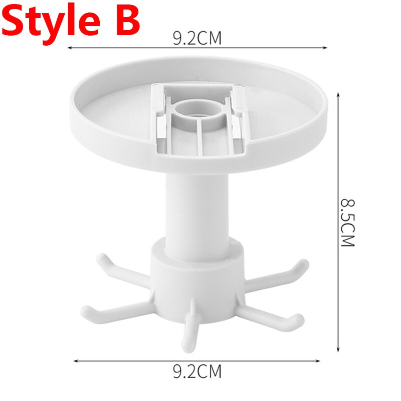 Perchero de almacenamiento rotativo de 360 grados para cocina, con gancho giratorio, soporte para utensilios de cocina, organizador para colgar cucharas, ollas, utensilios: Style B white