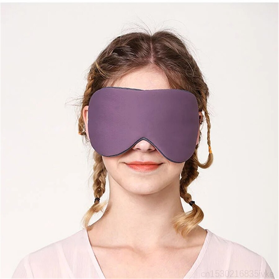 Sleep Mask Warm Cold Dual-Use Soft Milk Silk Eye Mask Night Blackout Blindfold Eye Shade with Adjustable Elastic Strap