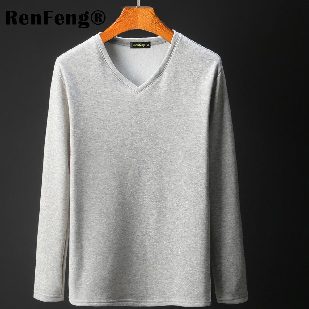 Flannel varme herre undertrøjer herre skjorte herre skjorter bodybuilding undertøj undertrøje efterår slim fitness toppe tøj: Grå / M