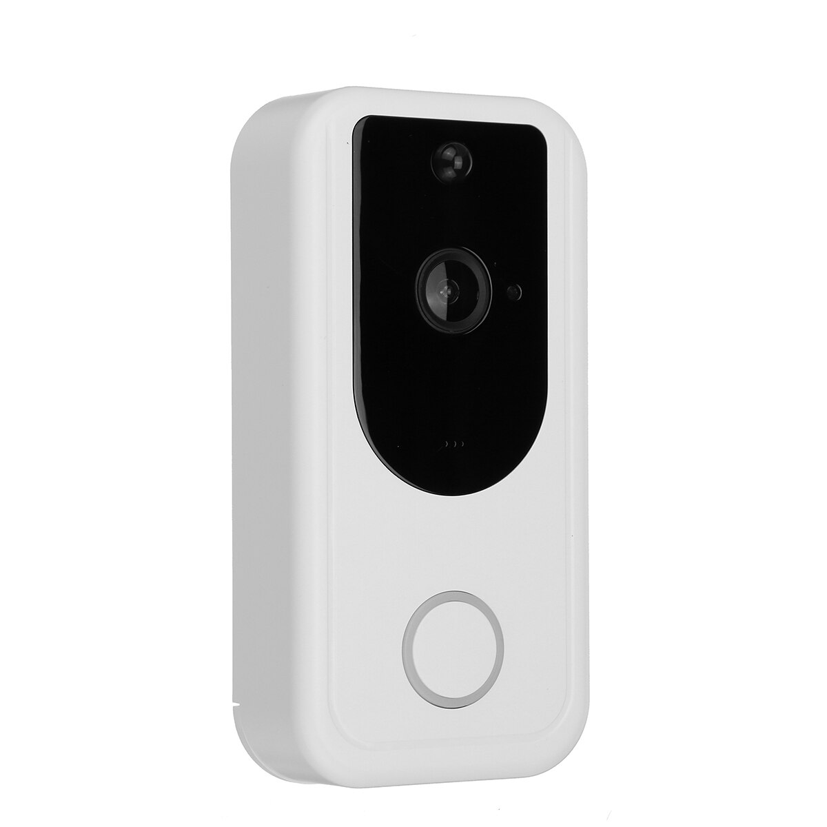 HD Smart Door Bell Camera Wifi Wireless Video Doorbell Intercom Door Eye Peephole HD IR Night Vision Motion Sensor Wide Angle: White