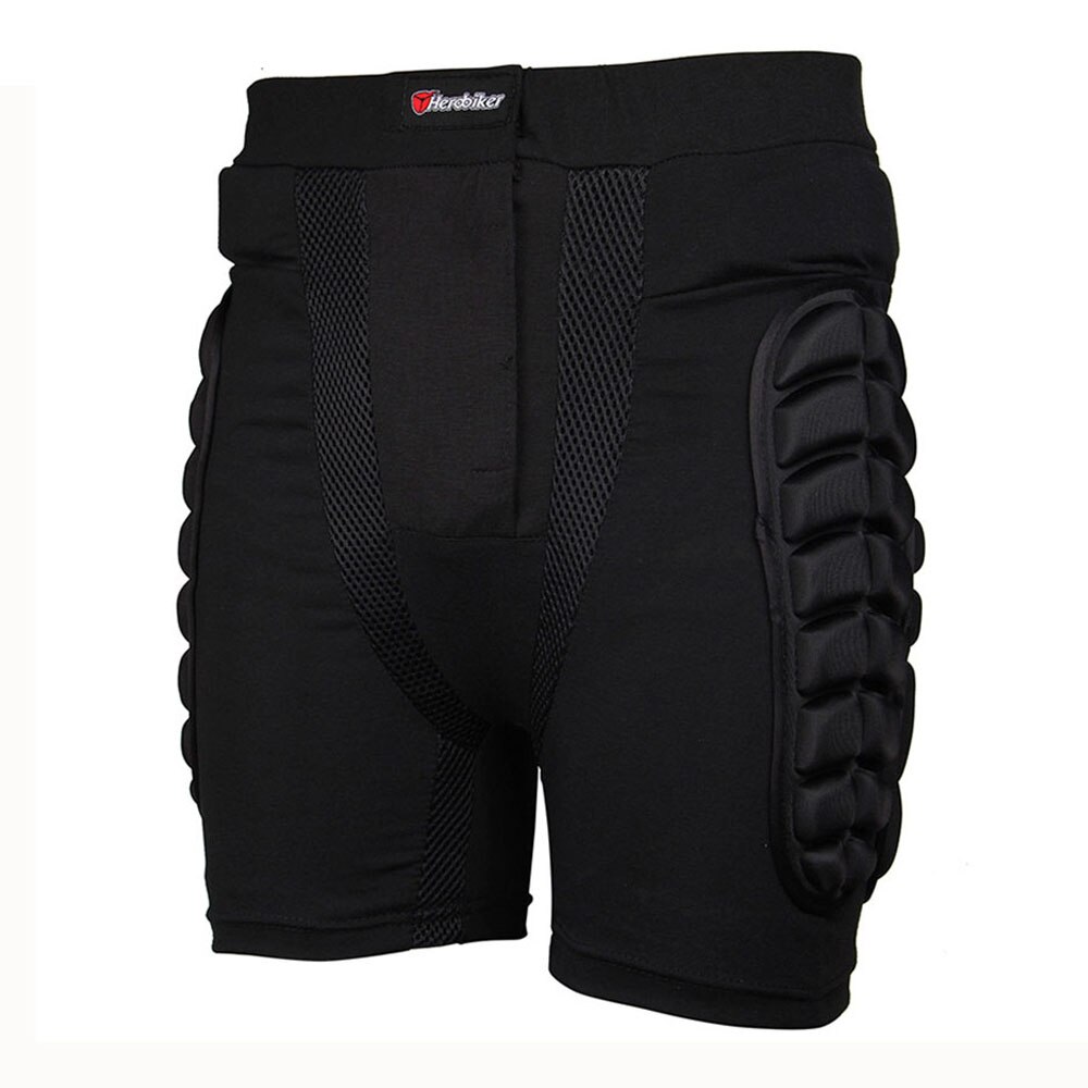 HEROBIKER Motorcycle Pants Long Armor Motorcycle Motocross Pants Ski Skating Cycling Motocross Protective Gear Hip Protector: MP1002-Black / XXL