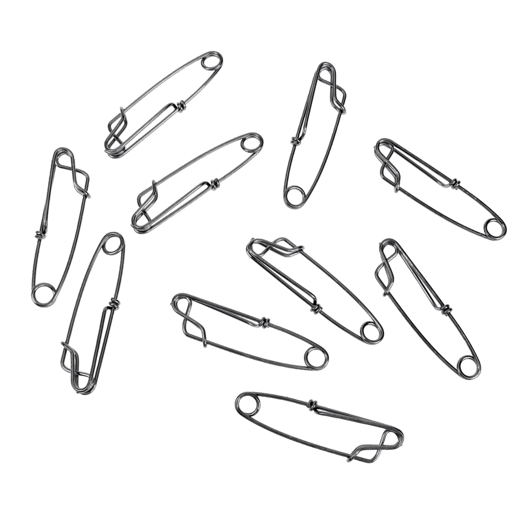 10 piezas mar barco de pesca con palangre encaje larga línea de Clip para atún/60/80/100mm Acero inoxidable fuerte