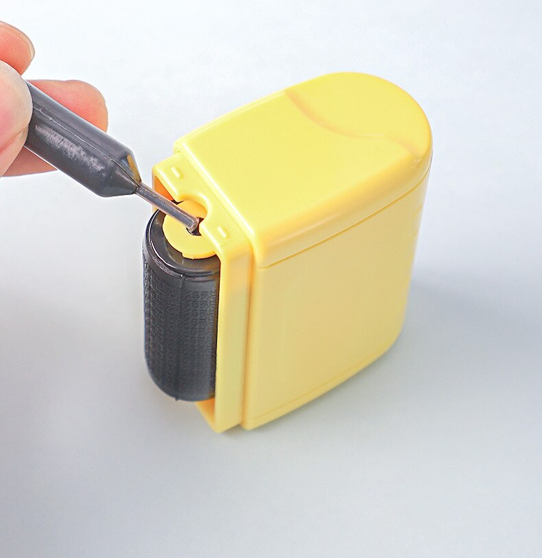 1pc/3 unids/set recarga de tinta negra de identidad guardia protección contra robo rodillo sello fotosensible sello de recarga de tinta