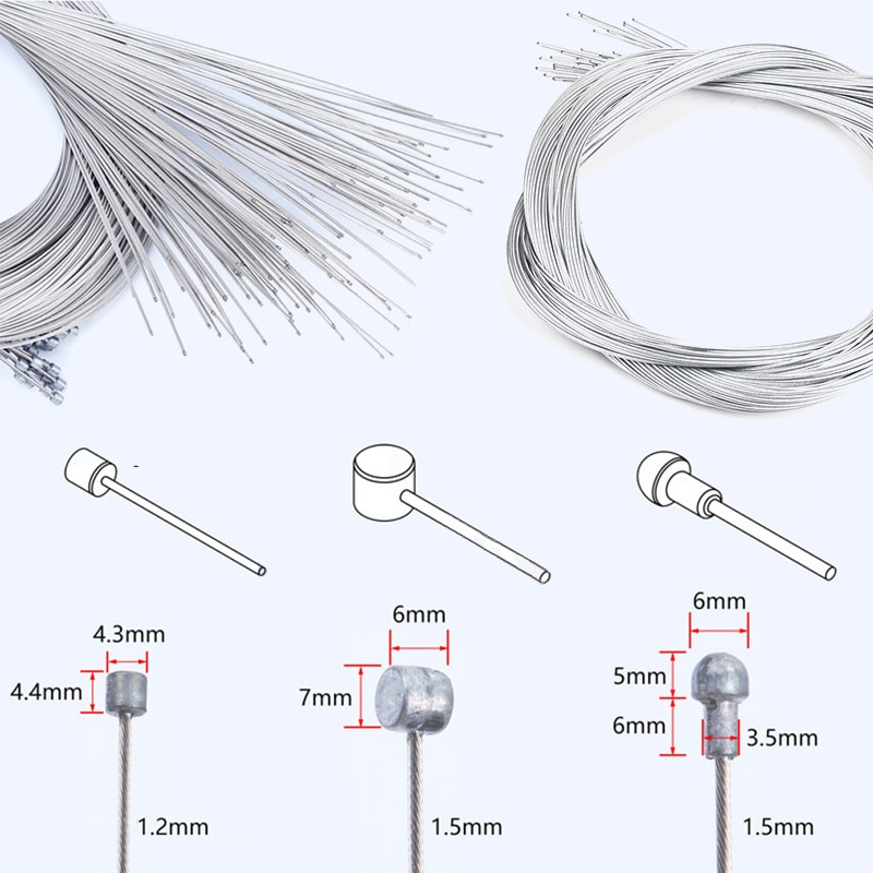 Break Derailleur Cable Line Front 4 Sizes For Bicycle Mountain Bike Replacement Core Rear Wire