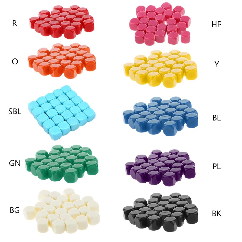 Neue 20 stücke 16mm Würfel Filetiert Ecke leer Würfel DIY Engravable Würfel 6 Seitige Poker Glücksspiel Würfel Gremium Spiel lehre Würfel