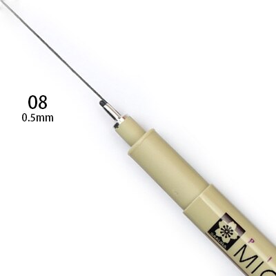 SAKURA Pigma Micron Pen drawing needle pen 003 005 1.0 01 02 03 04 05 08 Brush fine point Markers pen 10pcs sketch painting Art: 08