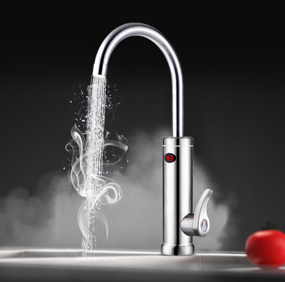3000W instant water tap Stainless Steel Electric faucet fast electric heating faucet water heater bottom water inlet