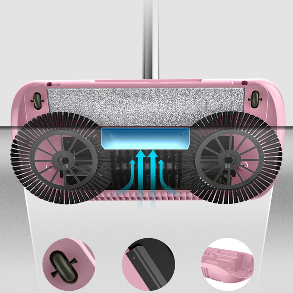 Automatic Hand Push Sweeper Magic Rotate Broom No Electric Household Cleaning Tool 66CY