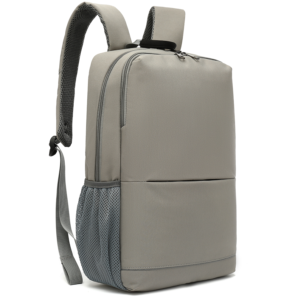 Men Backpack Casual Laptop Bag 15.6 inch Male School Bags for Teenage Boys Black/Gray