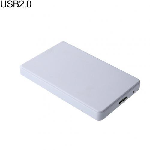 HDD Case External USB 3.0/2.0 to Hard Disk Drive Sata 2.5" inch HDD Adapter Case HDD Enclosure Box for PC Computer Laptop Notebo: White USB2 0