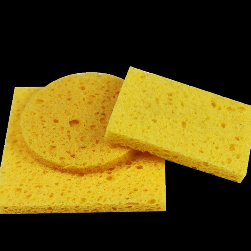 Esponja de soldadura reutilizable, esponja de limpieza resistente a altas temperaturas, adecuada para suministros de limpieza de soldador eléctrico, 10 Uds.