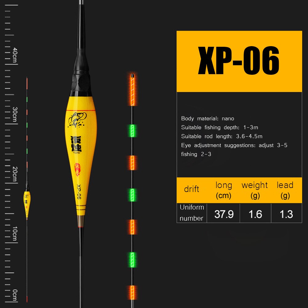 Smart Fishing Float Bite Alarm Vis Aas Nano Lichtgevende Elektrische Visdobbers Hoge Gevoeligheid Vissen Boei Bobber Karpervissen: XP 06