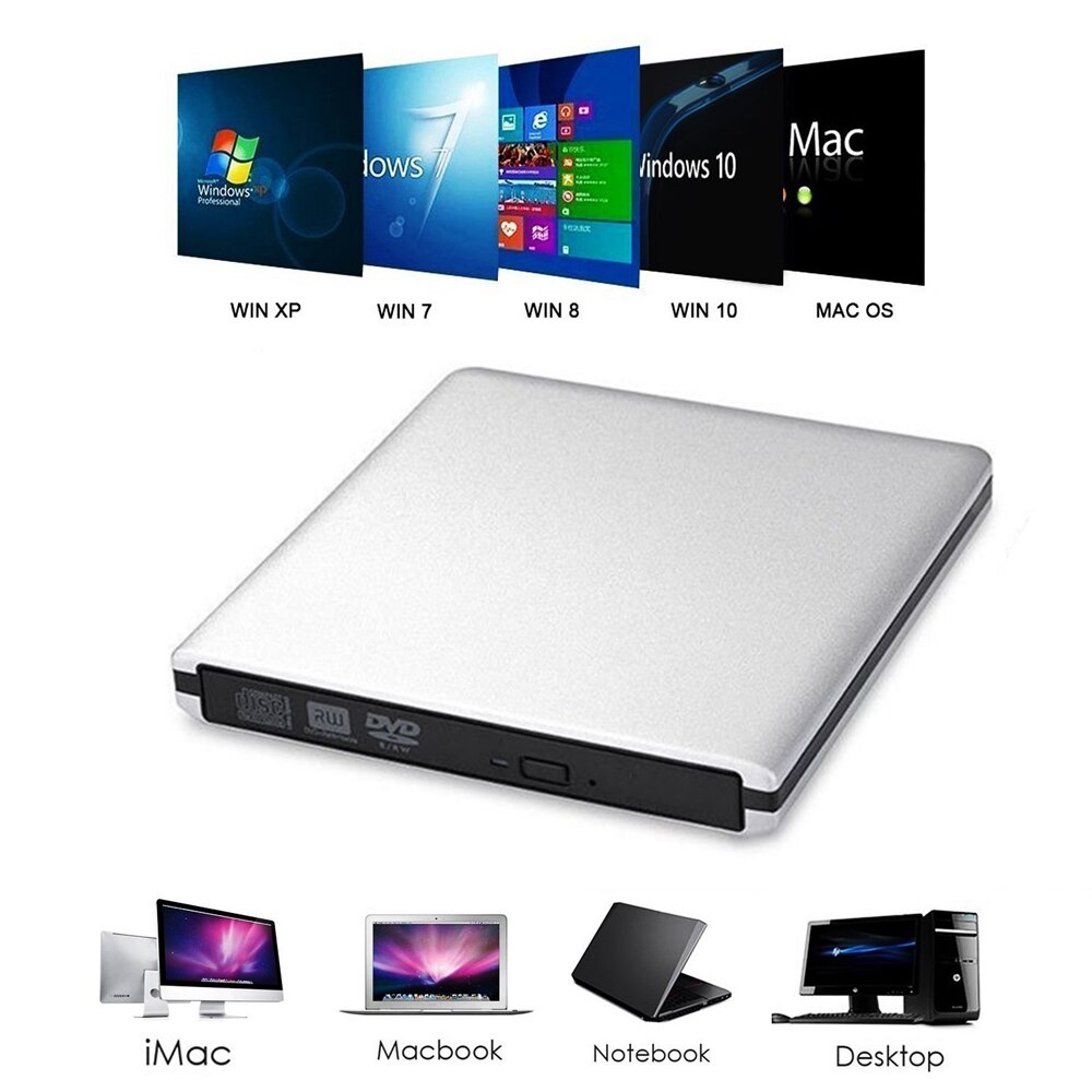 Externe USB 3.0 Hoge Snelheid DL DVD RW Brander CD Writer Slim Draagbare Optische Drive voor HP Netbook xiaomi (mi) HUIWEI HASEE