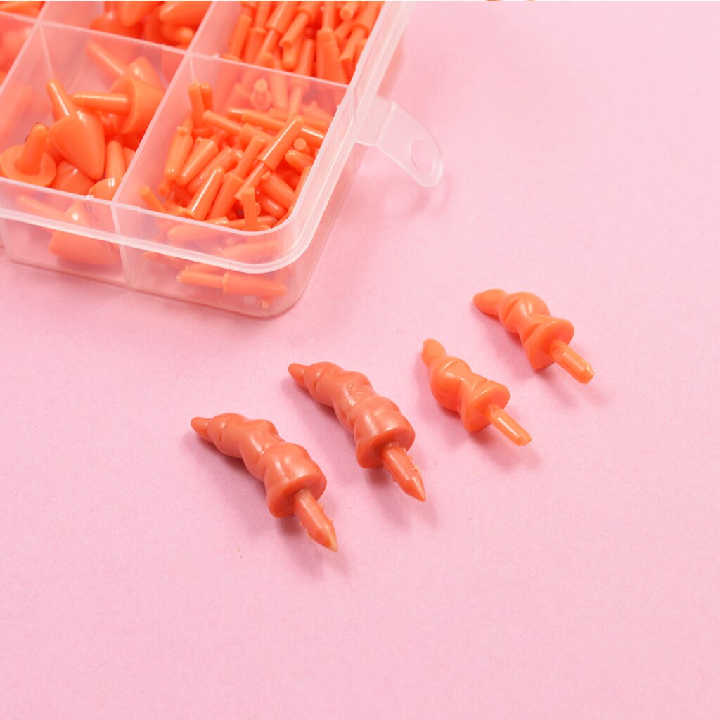 160Pcs Miniature Orange Resin Carrot Noses for Crafting, Creating and Embellishing Snowman Toys Crafts