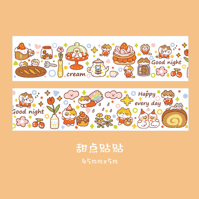 Mooie Kat Met Eend Masking Washi Tape Diy Decoratieve Plakband Voor Diary Scrapbooking Decoratie Kawaii Briefpapier: H