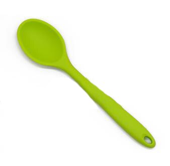 Kitchen Tools Kitchen Appliances High Temperature Resistance Mid-Length Silicone Spoon Kitchen Utensils For Cooking Baking: Green