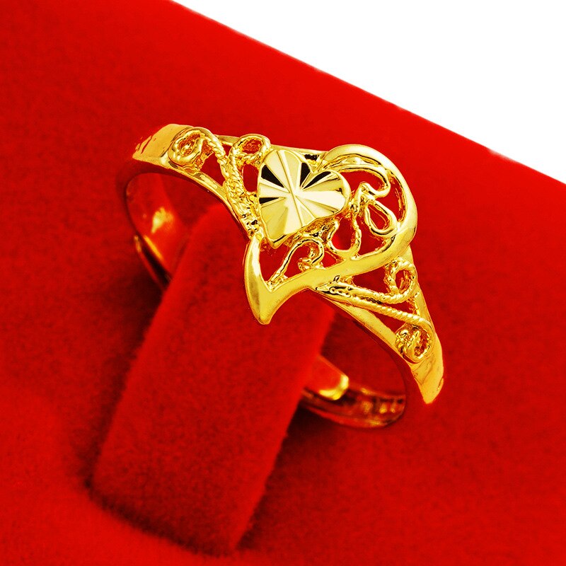 Bagues simples ondulées pour femmes, couleur or 24K, en cuivre pur, bague hypoallergénique, bijoux de mariage, de dames, nouveautés: NT1001Y-8