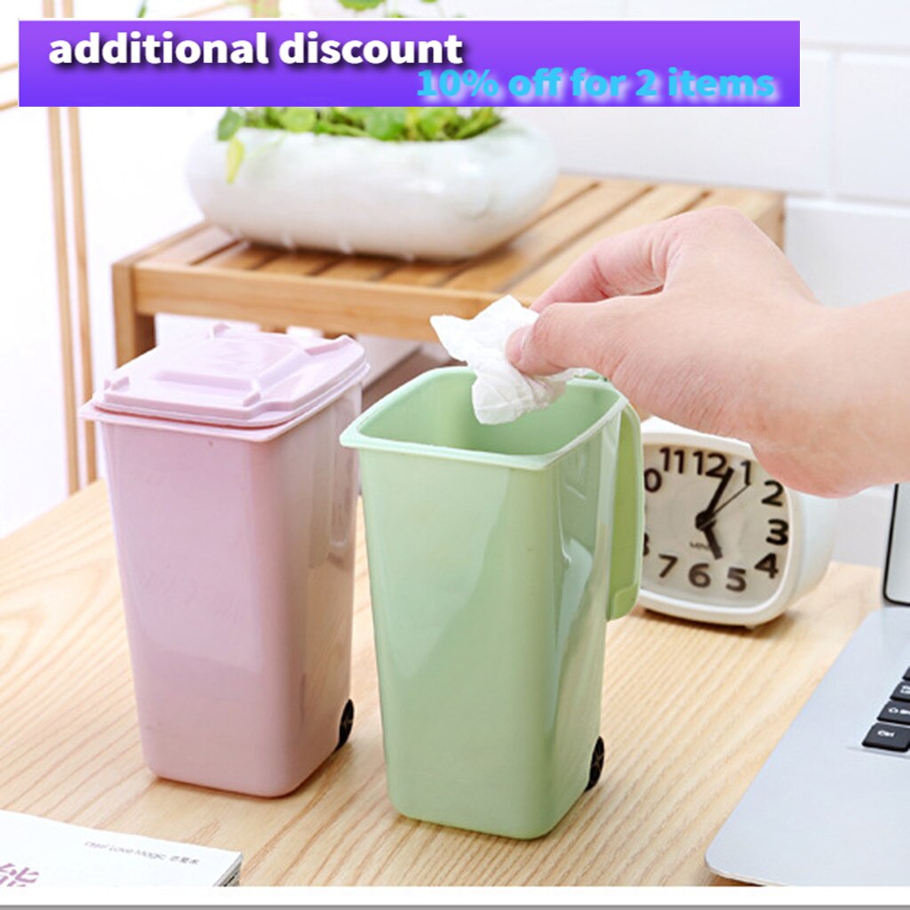 Mini Plastic Prullenbak Multifunctionele Pen Houder Mini Plastic Prullenbak Opslag Bin Desktop Organisator Pen Potlood
