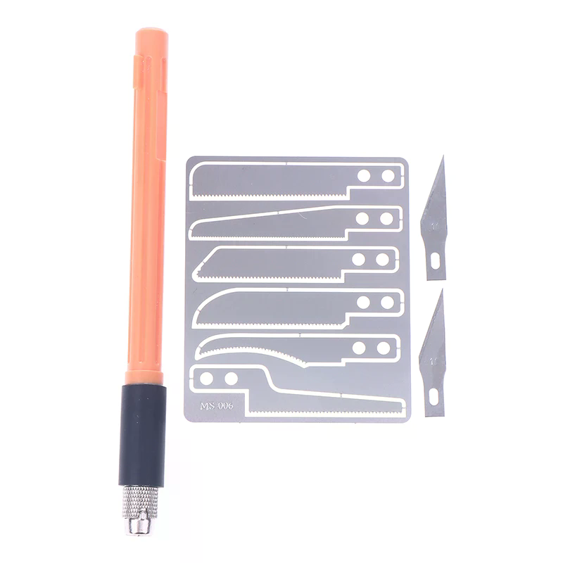 Mini scie à main, outils artisanaux avec 8 lames, couteau de modélisation pour couper à la main, artisanat du bois, construction de maquettes, 1 pièce