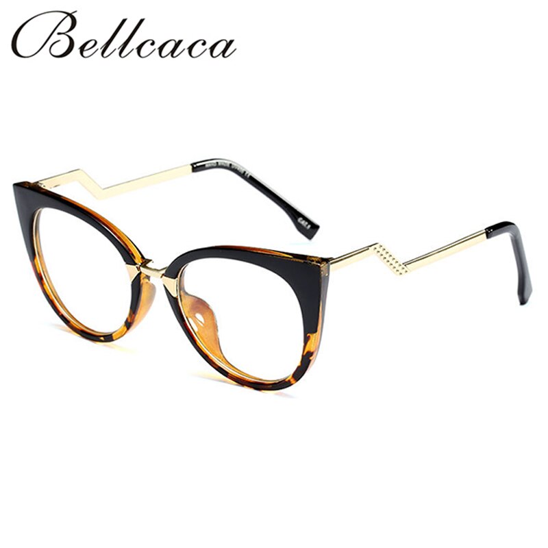 Bellcaca-gafas con montura de ojo de gato para mujer, lentes ópticas de ordenador para miopía, lentes transparentes para mujer, BC139: BC139 C02