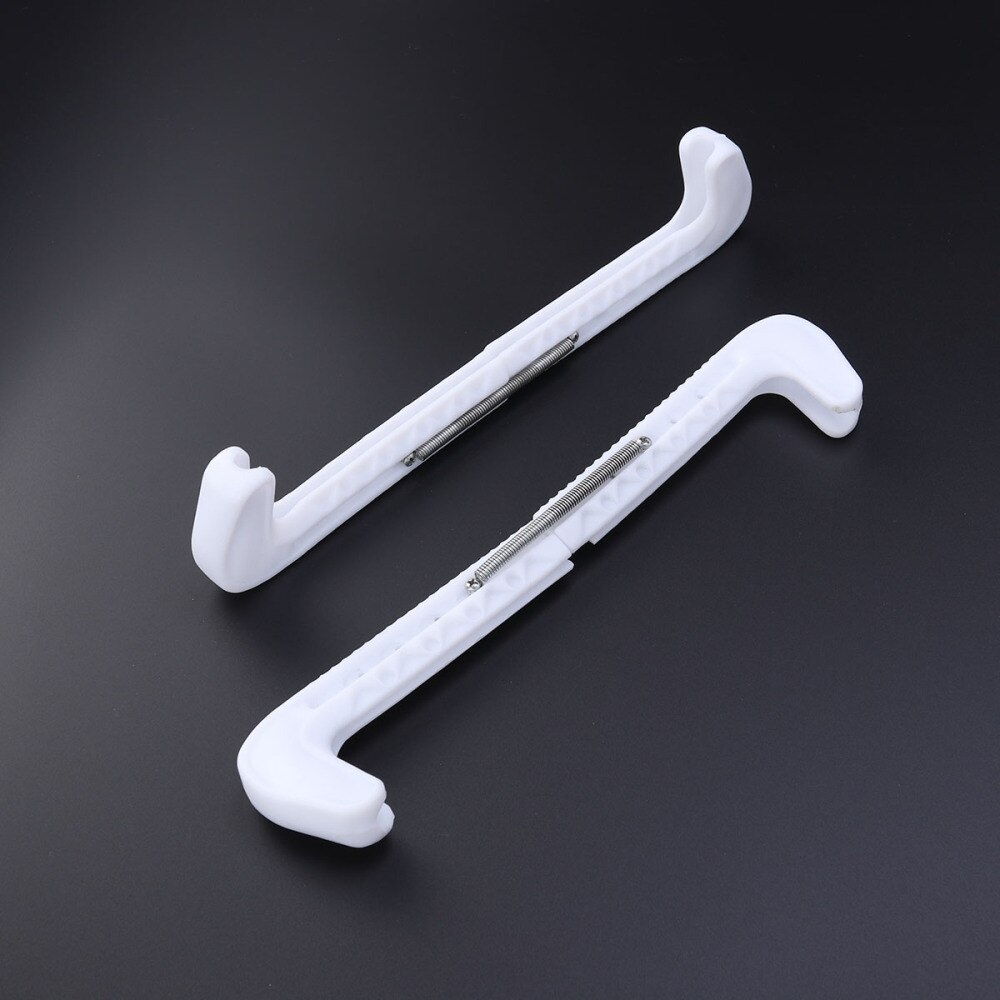 Ice Skate Guards - Adjustable Ice Hockey Blade Protectors - Pair - White