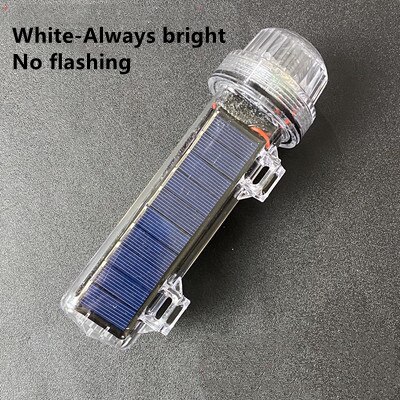 Solar- angetrieben Netz markieren Licht Wasserdichte Anker Licht Boje Signal Licht Blinkt Torpedo Warnung Licht Marine Navigation Licht: Weiß-stets hell