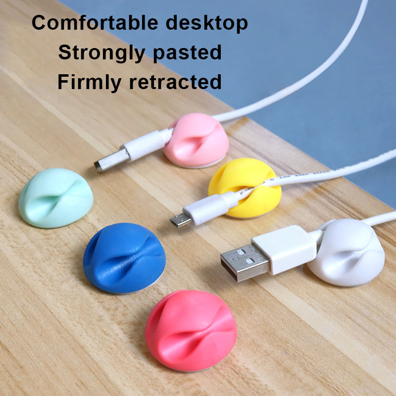 Clips para cables de pared de escritorio, organizadores de cables autoadhesivos, Clips de gestión de cables para el hogar, oficina, escritorio ordenado