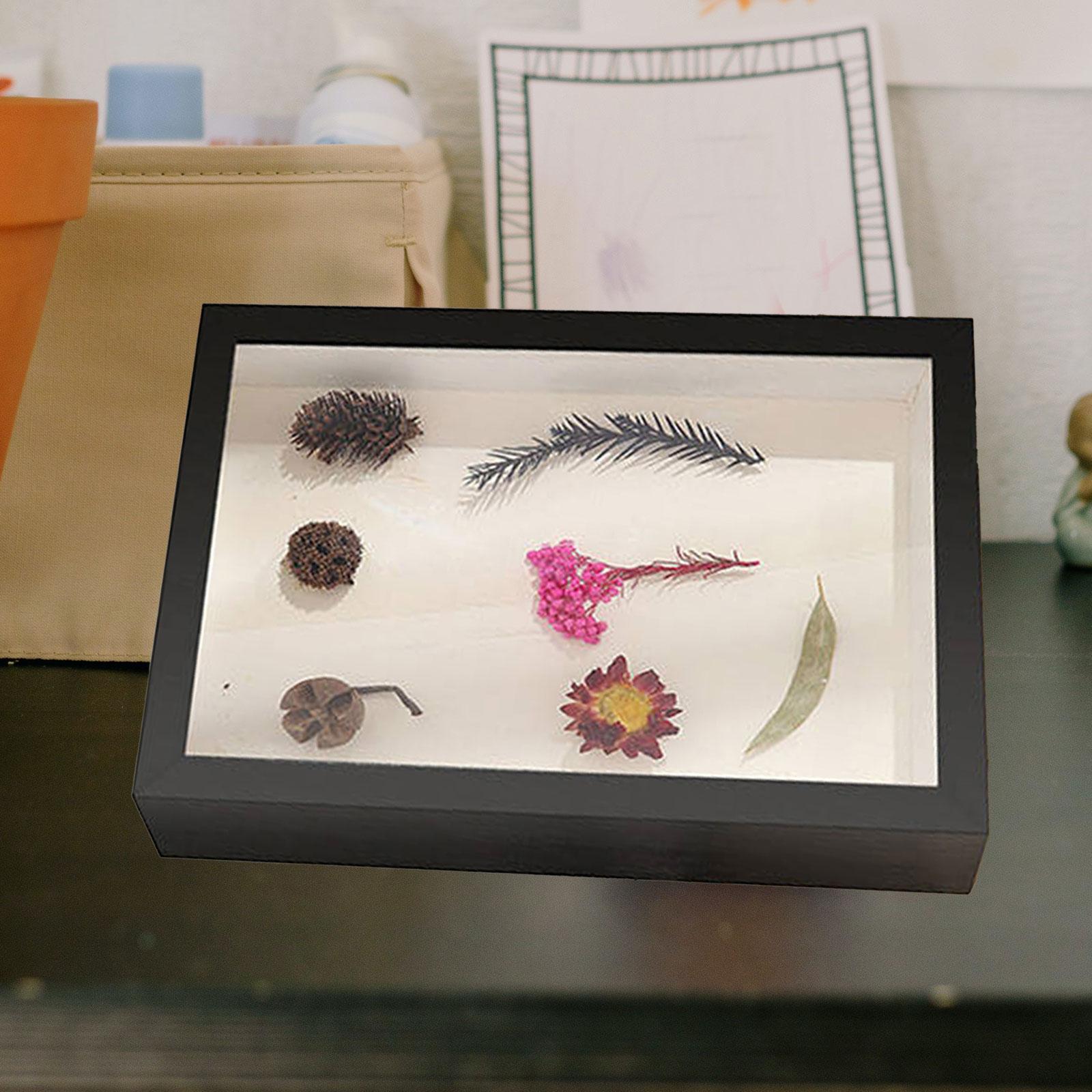 Cadre de boîte d'ombre bricolage, profondeur intérieure de 5cm, mur et brittop, présentoir pour gérer les billets d'œuvres d'art, Keepplex Flower