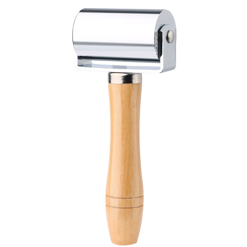 LMDZ Leather Crimping Tool Press Edge Roller Wooden Handle Roller Leather Tool Glue Laminating Tool Smoother Steel Iron Roller: B1