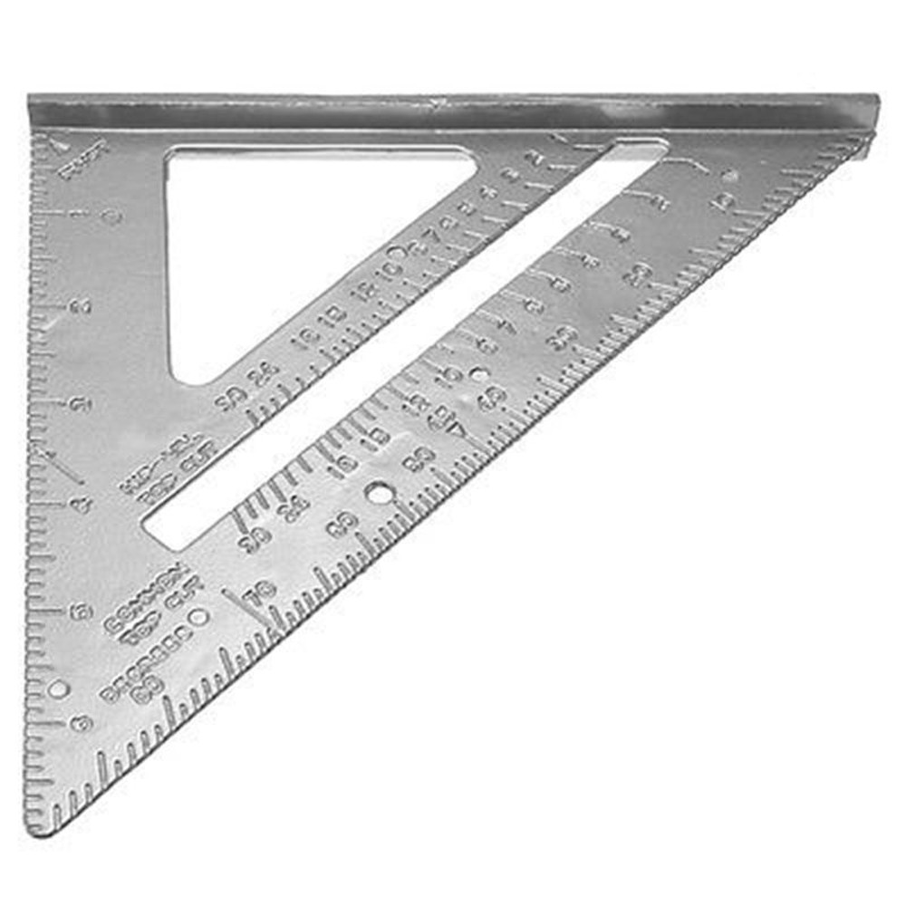 6.5in Aluminum Alloy Triangle Rulers Protractor Miter Framing Measurement Ruler For Carpenter