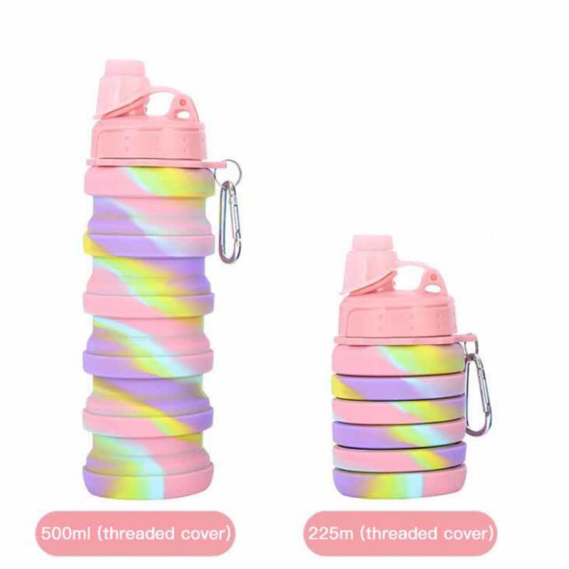 Podróżna butelka silikonowa składana wielokrotnego użytku zewnętrzne butelki na wodę robić siłowni kemping piesze wycieczki przenośne szczelne butelki sportowe: 01