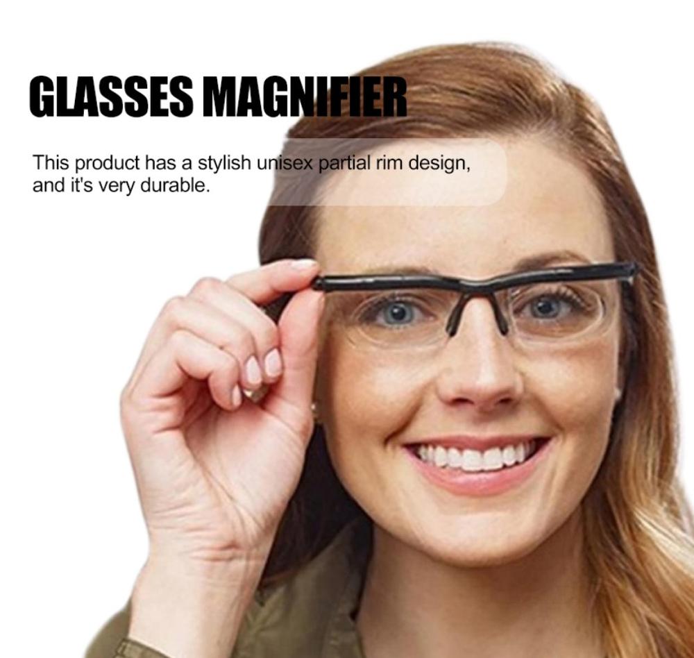 Adjustable Glasses Non-Prescription Lenses for Nearsighted Farsighted Computer Reading Driving Unisex Variable Focus Glasses