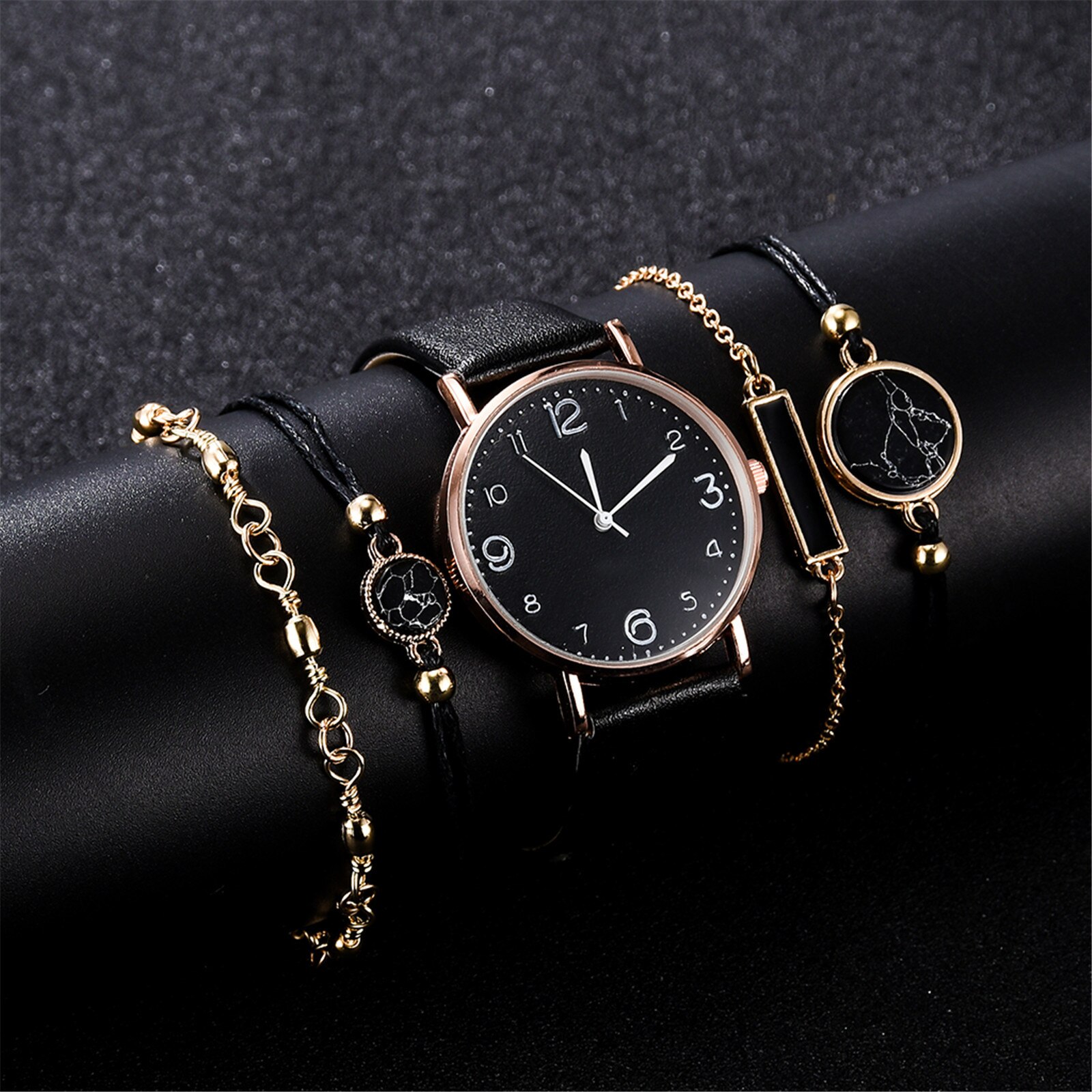 Kalender Tijd Horloge Mode Casual Dames Horloge Trend Crack Armband Quartz Horloge Set Speelgoed Horloges Reloj Mujer Zegarek
