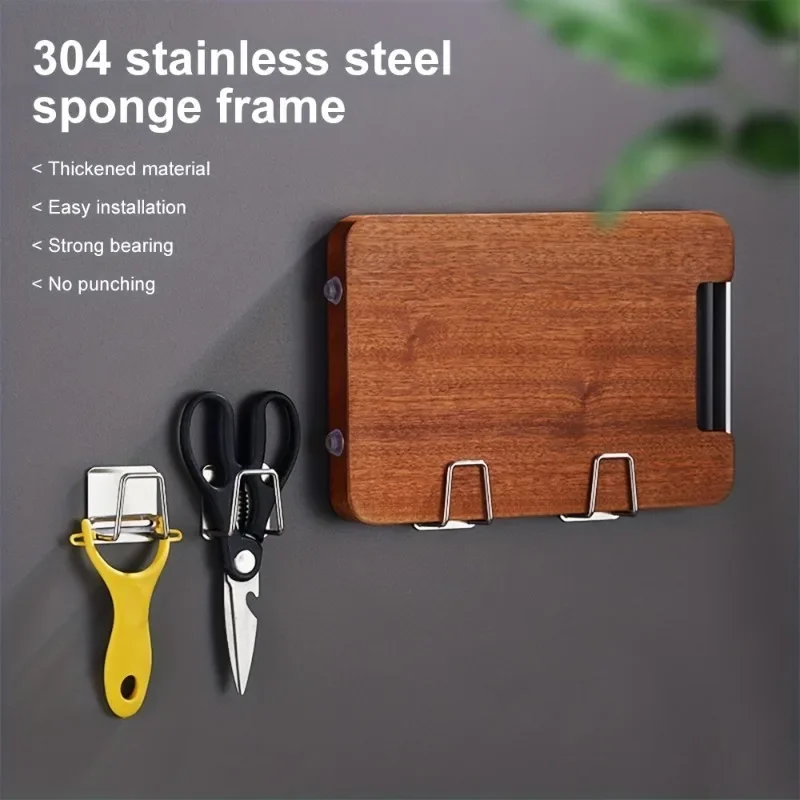 Küche Zubehör Küche Waschbecken Schwamm Halter Regal Klebe Halter Ablauf Trocknen Rack Wand Haken Zubehör Lagerung Organizer