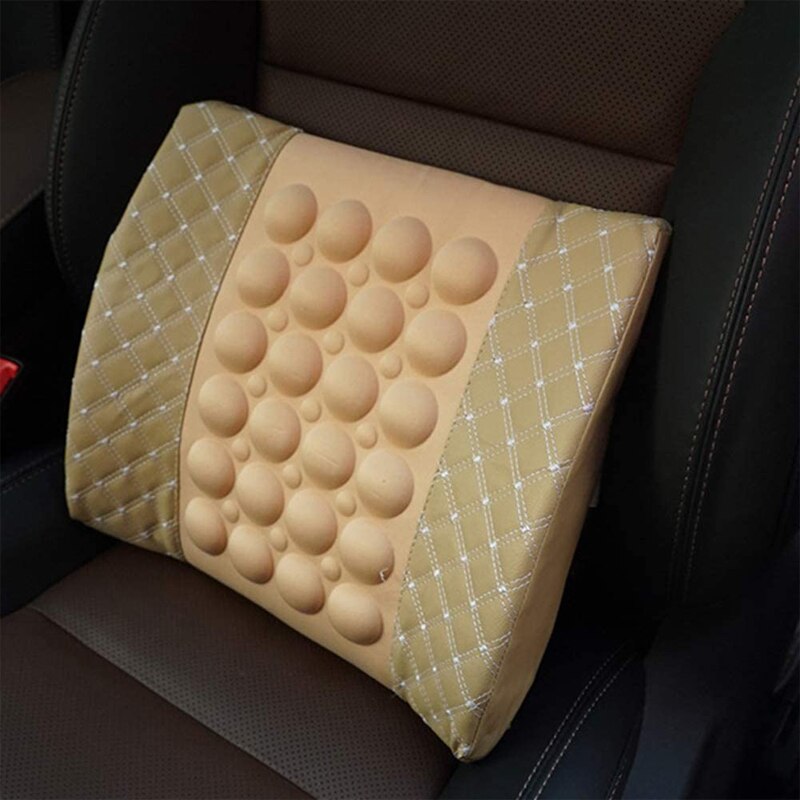 Streetwize 12V Heated Massage Car Seat Cushion – Pulsating Lumbar Support With Remote (Black)