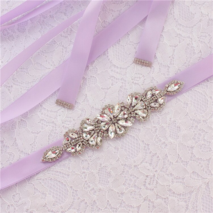Hochzeit kleid gürtel strass braut gürtel kristall hochzeit gürtel hochzeit kleid zubehör: violett