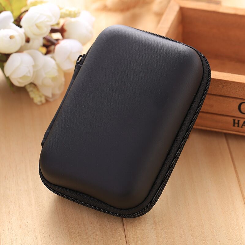 Draagbare Case Voor Case Hoofdtelefoon Mini Ritssluiting Ronde Opslag Harde Tas Vierkante Headset Doos Voor Reizen Kleine Opslag Object: style1-03