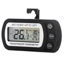 Asypets Kamer Reptielen Doos Thermometer Koelkast Thermometer Digitale Vriezer Met Grote Lcd Display Waterdicht-25