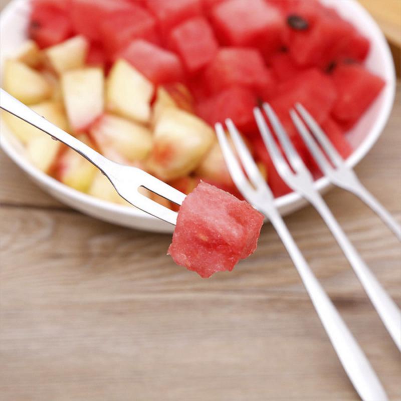 exquisit Edelstahl Obst Gabel Besteck Obst Gabel Geburtstag Party Kuchen Obst Salat Nachtisch Gabel Küche Kleine Geschirr