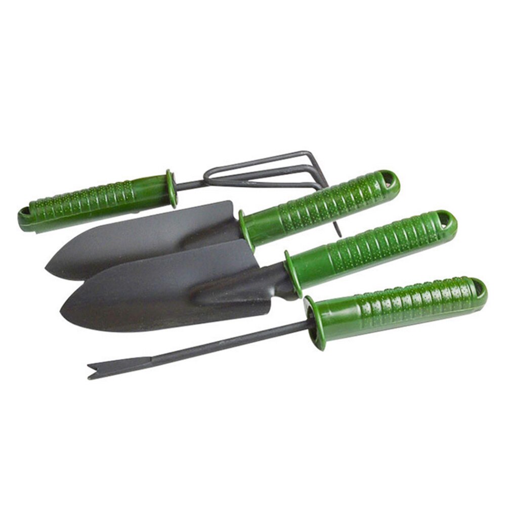 4pcs Garden Tool Set Include Transplanting Spade Narrow Trowel Garden Rake Weeding Fork Combinatio